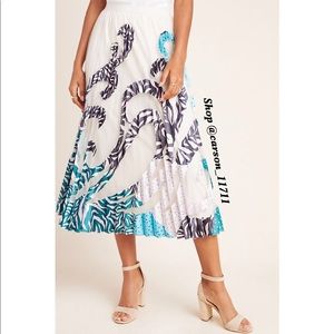 🦄Anthropologie Applique Pleated Tulle Skirt S